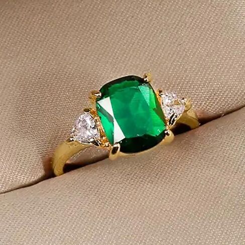 Luxury Bright Zirconia Ring Female Bridal Wedding Band Jewelry Engagement Accessories in Saudi Arabia