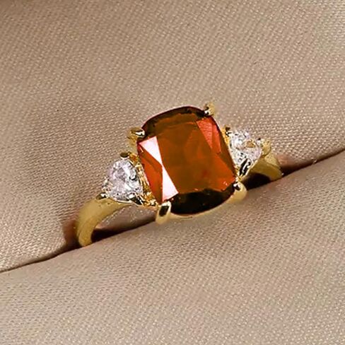 Luxury Bright Zirconia Ring Female Bridal Wedding Band Jewelry Engagement Accessories in Saudi Arabia