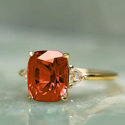 Luxury Bright Zirconia Ring Female Bridal Wedding Band Jewelry Engagement Accessories in Saudi Arabia
