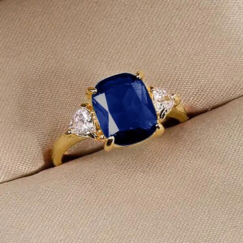 Luxury Bright Zirconia Ring Female Bridal Wedding Band Jewelry Engagement Accessories in Saudi Arabia