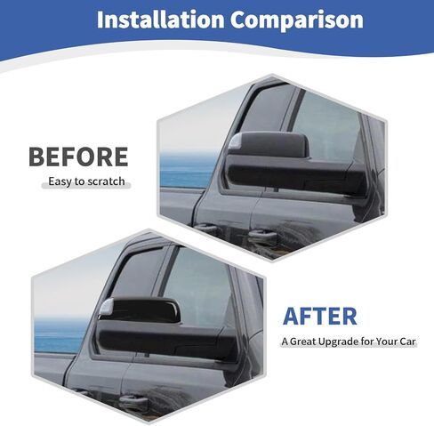 for RAM Sideview Mirror Cover Trim Cap Fit for RAM 2018-Present White Exterior Accessories 2pcs in Saudi Arabia