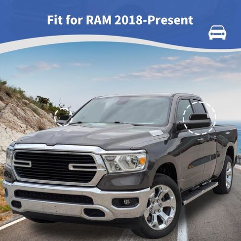 for RAM Sideview Mirror Cover Trim Cap Fit for RAM 2018-Present White Exterior Accessories 2pcs in Saudi Arabia