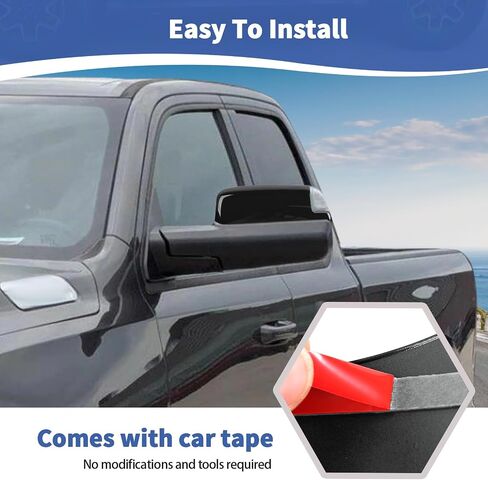 for RAM Sideview Mirror Cover Trim Cap Fit for RAM 2018-Present White Exterior Accessories 2pcs in Saudi Arabia