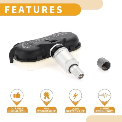 مستشعر ضغط الإطارات No.42753TR3A81 مستشعر تساوي ضغط الإطارات للسيارة Honda Fit 2009-2013 معدن بلاستيك مطاط أسود in Saudi Arabia