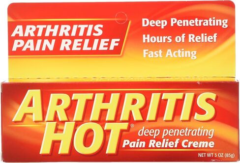 Arthritis Hot Penetrating Pain Relief Creme 3 oz., Fast Acting Creme With Menthol 10% (Pack of 6) in Saudi Arabia