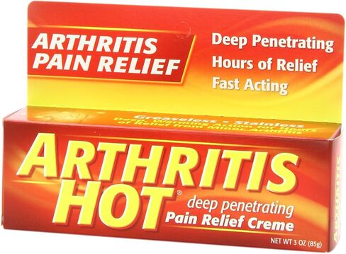 Arthritis Hot Penetrating Pain Relief Creme 3 oz., Fast Acting Creme With Menthol 10% (Pack of 6) in Saudi Arabia