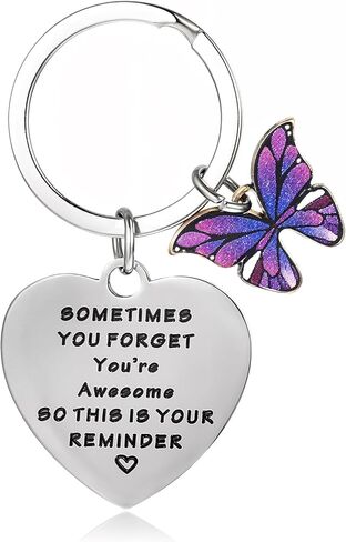 Inspirational Gifts Keyring for Women, Motivational Keychain Friendship Keychain Encouragement Sometimes You Forget You're Awesome Gifts For Female Friends in Saudi Arabia