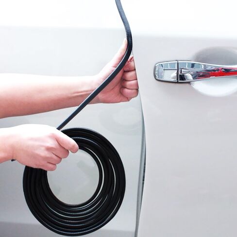 U Shape Car Door Edge Protector Guard, Rubber Edge Trim, 16.5ft Bumper Guard Strip, Metal Edge Protector with Embedded Metal Clips(Red) in Saudi Arabia