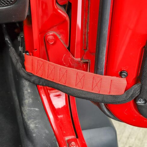 JeCar for Jeep Door Strap, 2PCS Front & Rear Heavy Duty Door Limiting Check Strap for Jeep Wrangler CJ YJ TJ JK & Unlimited (White) in Saudi Arabia