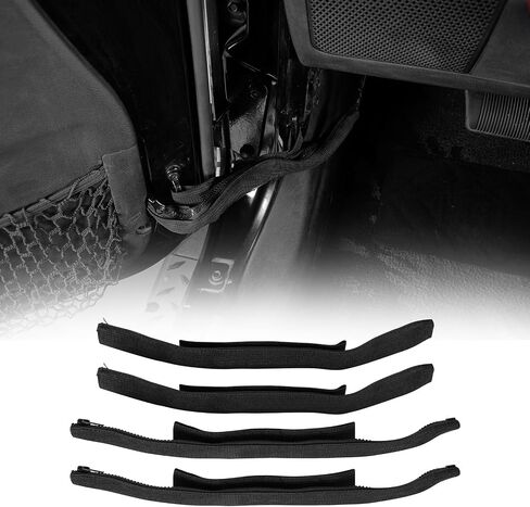 Hooke Road for Jeep Door Limiting Straps with Zipper for 2007-2025 Jeep Wrangler JK JL & 2020-2025 Jeep Gladiator JT, Nylon Front and Rear Door Check Strap Limiter - Pack of 4 in Saudi Arabia