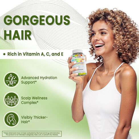 Hair Skin and Nails Gummies, Vegan 5000mcg Biotin Vitamins for Women & Men – Supports Hair Growth, Nail Strength & Skin Health – Non-GMO, 60 Gummies in Saudi Arabia