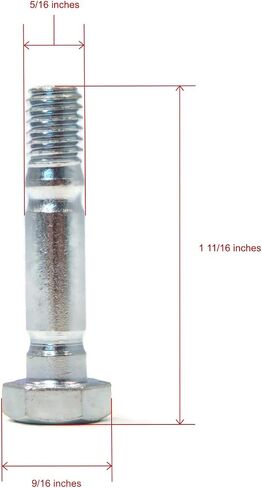 The ROP Shop | (Pack of 10) Shear Pin Bolt & Nut for Ryobi, Yard Machines Two-Stage Snowblower in Saudi Arabia