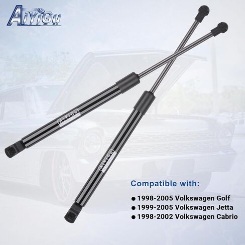 4346 Front Hood Struts Shocks Lift Supports Gas Springs Compatible with Volkswagen 1998-2005 Golf, 1998-2002 Cabrio, 1999-2005 Jetta, Pack of 2 PCS, Replaces SG301037 in Saudi Arabia