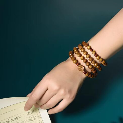 سوار من خرزات خشب الصندل من تان موجيانق، مصنوع يدويًا للنساء in Kuwait