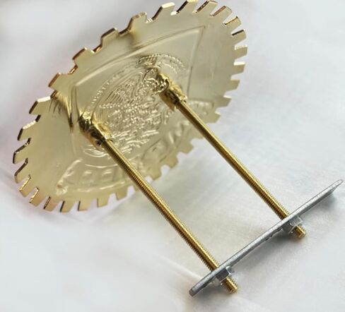 Generic Gold Mexico Flag Golden Grill Badge Golden Mexican Emblem for Trucks and Cars, Stainless Steel in Saudi Arabia