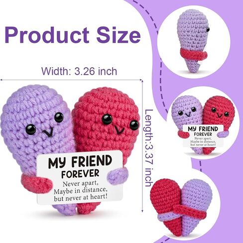 Funny crocheted birthday gifts for women, friendship gifts, teen girls, handmade knitwear, emotional support in Saudi Arabia