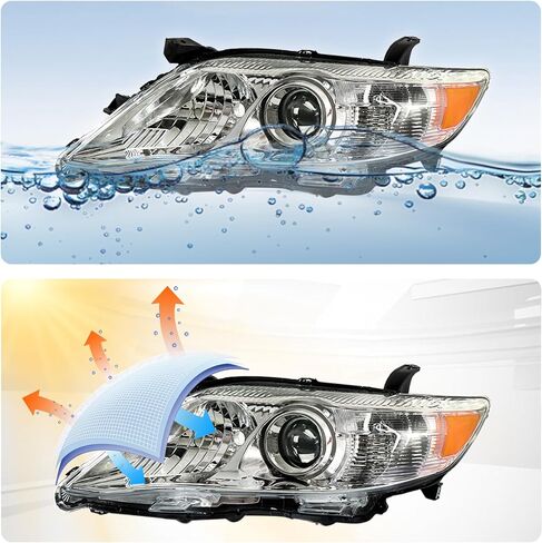 استبدال مجموعة المصابيح الأمامية WFLNHB لقاعدة تويوتا كامري/CE/LE/XLE 2010 2011 المصابيح الأمامية لجهاز العرض المصابيح الأمامية للسائق والركاب in Saudi Arabia