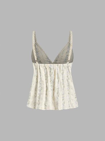 CIDER Women's Floral Cami Tops Summer V Neck Tank Top Cute Sleeveless Spaghetti Strap Camisoles in Saudi Arabia