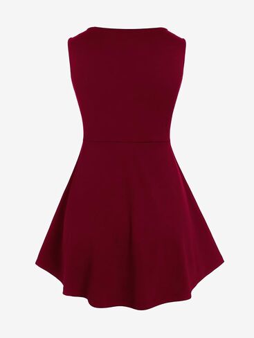 ROSE GAL Rosegal Womens Plus Size Gothic Lace Up Grommets Full Zipper Sleeveless Strap Tank Top in Saudi Arabia