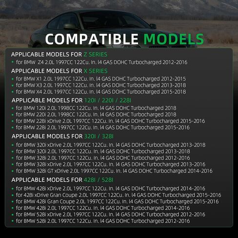 مجموعة محرك الحزام الأفعواني، الموتر والحزام المناسب لسيارات BMW Z4 X1 X3 X4 120i 220i 228i 320i 328i 428i 528i 2.0L 1997CC 2012-2018 استبدال 39191 6PK1000 in Saudi Arabia