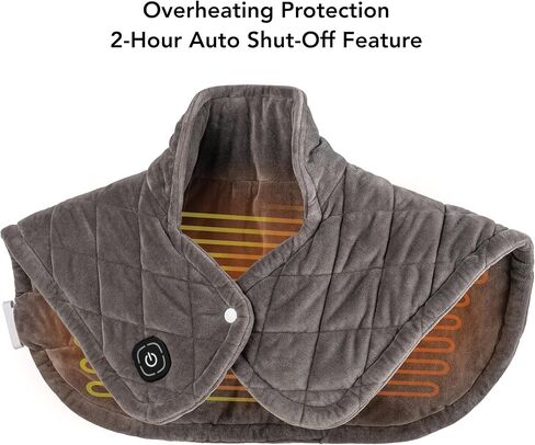 Berkshire Weighted Heating Pad – Faux Suede Fleece Electric Heat Pad for Neck, Shoulder & Back Pain Relief, 4 Heat Settings, Auto Shut-Off, Therapeutic Warmth, Charcoal Grey, 23" x 15.3" in Saudi Arabia