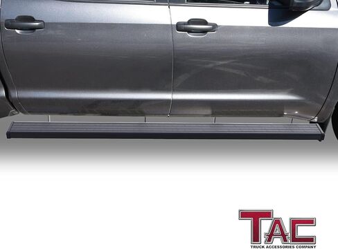 لوحات تشغيل TAC Spear متوافقة مع 2007-2021 Toyota Tundra CrewMax 6 بوصات جانبية للسكك الحديدية Nerf Bar ملحقات شاحنة من الألومنيوم هيكل عرض أسود وقمة ناعمة خفيفة الوزن قطعتان in Saudi Arabia