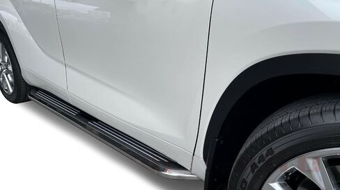 Black Horse Pinnacle Running Boards Black & Silver Compatible with 2016-2022 Honda Pilot|2019-2022 Honda Passport|2017-2023 Honda Ridgeline-PIPI70 in Saudi Arabia