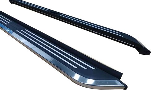 Black Horse Pinnacle Running Boards Black & Silver Compatible with 2016-2022 Honda Pilot|2019-2022 Honda Passport|2017-2023 Honda Ridgeline-PIPI70 in Saudi Arabia