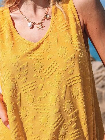 CUPSHE Women Swimsuit Cover Ups Sleeveless Towelling Knit Beach Coverup Dress in Saudi Arabia