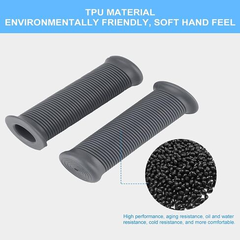 Akozon Handle Grip Pair of 1inch 25mm/1.1inch 28mm Universal Motorcycle Non Slip Stripe Vintage TPU Handle Handlebar Grip Fit for Most of Motorcycles (Dark Grey) in Saudi Arabia