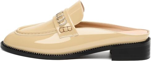 MODENCOCO Mules للنساء كعب منخفض مكتنز حذاء البغال مغلق بمقدمة مستديرة مسطح سهل الارتداء مريح بدون ظهر حذاء بدون كعب حذاء البغال الحاصل على براءة اختراع in Saudi Arabia