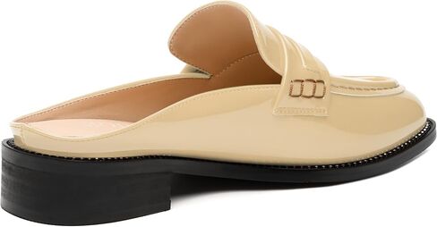 MODENCOCO Mules للنساء كعب منخفض مكتنز حذاء البغال مغلق بمقدمة مستديرة مسطح سهل الارتداء مريح بدون ظهر حذاء بدون كعب حذاء البغال الحاصل على براءة اختراع in Saudi Arabia