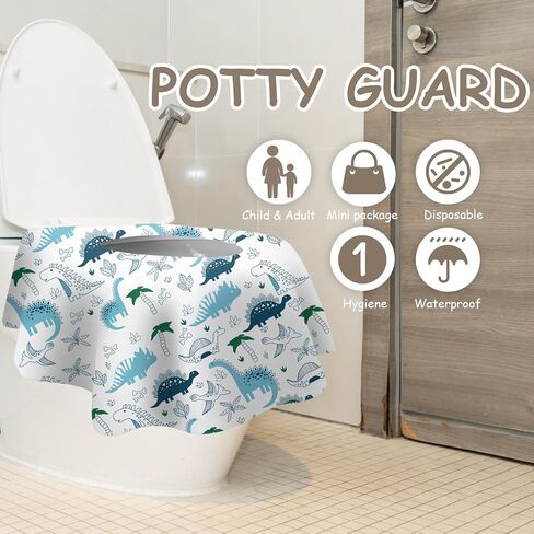 DEEKI 40 Pack XL Toilet Seat Covers Disposable, Safe No-Slip Waterproof Covers for Kids Toddlers Use in Potty Training Public Restrooms Toilets, Portable Clean Covers for Adults Travel -Rainbow in Saudi Arabia