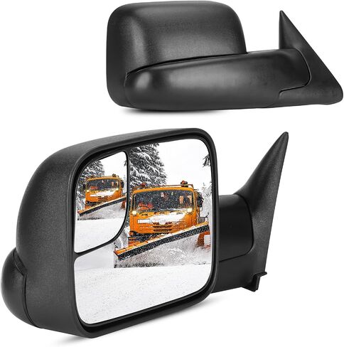 Towing Mirrors Compatible with Dodge for Ram 1500 1994-2001 for Ram 2500 3500 1994-2002 Pickup Truck with Manual Folding Flip Up Set of 2 in Saudi Arabia