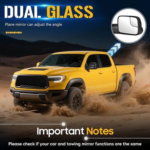 Towing Mirrors Compatible with Dodge for Ram 1500 1994-2001 for Ram 2500 3500 1994-2002 Pickup Truck with Manual Folding Flip Up Set of 2 in Saudi Arabia