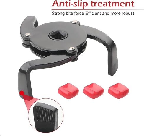 Oil Filter Wrench, 3/8" Drive 3 Jaw Oil Filter Wrench, Universal Oil Filter Removal Tool (Black) in Saudi Arabia