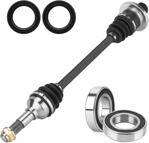 Youxmoto 2 Rear CV Axles & Wheel Bearings Kit Fit for Yamaha Rhino 450 2006 2007 2008 2009, for Rhino 660 2006 2007, 4340 Chromoly Steel, Left+Right CV Axle Drive Half Shaft in Saudi Arabia