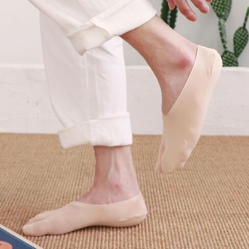VALICLUD Split Toe Socks Flip Comfortable Summer Socks Flop Socks Tabi Split Toe Socks Elastic Anti Slip Socks No Show Sandal Sock Breathable for Women Men 4 Pairs in Saudi Arabia