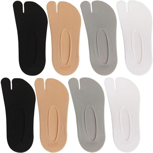 VALICLUD Split Toe Socks Flip Comfortable Summer Socks Flop Socks Tabi Split Toe Socks Elastic Anti Slip Socks No Show Sandal Sock Breathable for Women Men 4 Pairs in Saudi Arabia