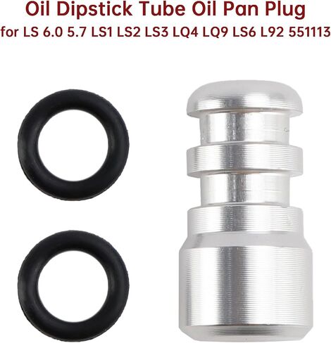 Areyourshop Oil Dipstick Tube LS Engine Oil Pan Plug 551113 for LS1/LS3/LT1/LQ4 LQ9 LS6 L92 L99 L33 LR4 L82 L83 L84 L86 L87 LT1 L8B & All LS/LT Engines (5.7L 6.0L 6.2L),Silver in Saudi Arabia