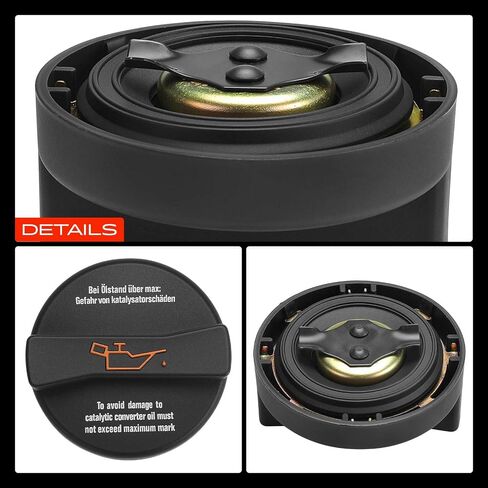 A-Premium Engine Oil Filler Cap Oil Cap Compatible with Volkswagen Jetta, Passat, Golf, Tiguan, Beetle, CC, Touareg, Eos, Atlas Cross Sport, Rabbit, Scirocco & Audi A4 A5 A6 A3 A7 A8 TT RS Quattro, Q7 in Saudi Arabia