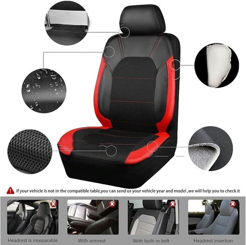 Car Seat Covers for Hyundai Santa Fe 2018 2019 2020 2021 2022 2023 2024, Seat Covers Protectors Cushion Set Waterproof Breathable Washable Easy Fit,B in Saudi Arabia