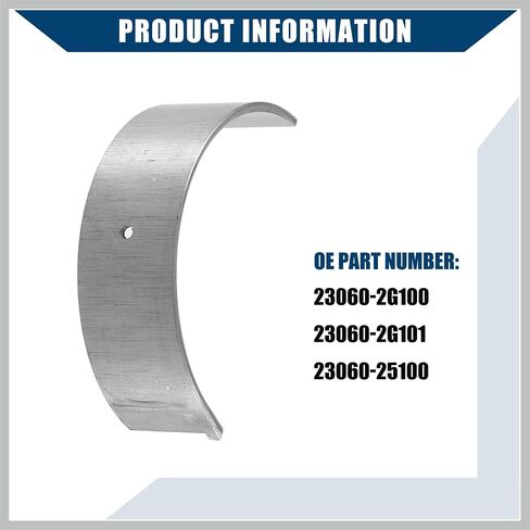 23060-2G100 / Engine/Connecting Rod Bearing for Hyundai Sonata 2006-2011 for Hyundai Tucson 2010-2013 / C Rod Bearing/Metal / 8 Pcs/Silver Tone Replacement Car Parts in Saudi Arabia