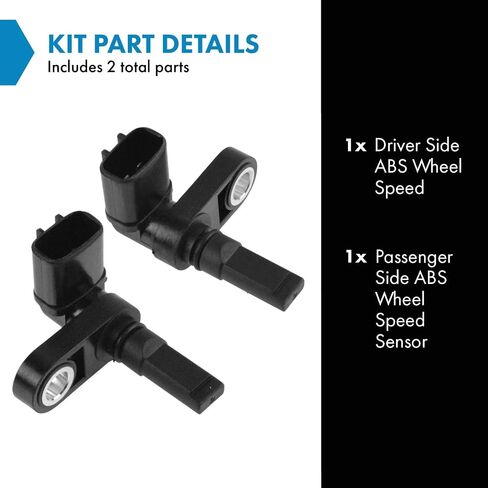 TRQ Driver & Passenger Side ABS Wheel Speed Sensor Set Compatible with 2010-2022 Lexus GX460 2003-2009 GX470 2008-2021 LX570 2003-2022 Toyota 4Runner 2007-2014 FJ Cruiser Land Cruiser 2005-2022 Tacoma in Saudi Arabia