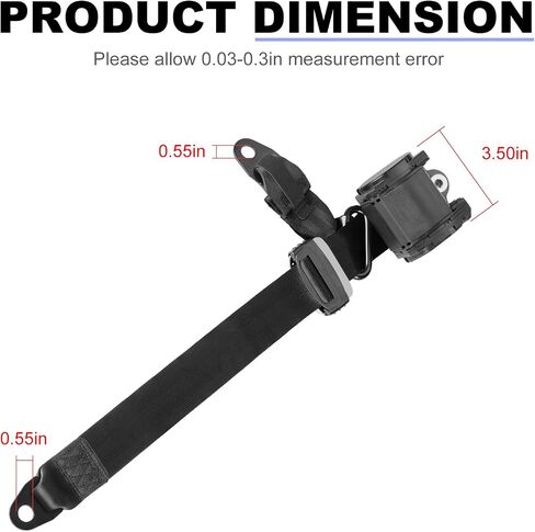 3 Point Adjustable Retractable Belts Assembly For Polaris Ranger 500 570 2015-2021 Ranger 900 2014-2019 Ranger 1000 2017-2025 Ranger Diesel 1000 2015-2018 Ranger ETX EV HDPTO 2015-2024 2635118 2638785 in Saudi Arabia