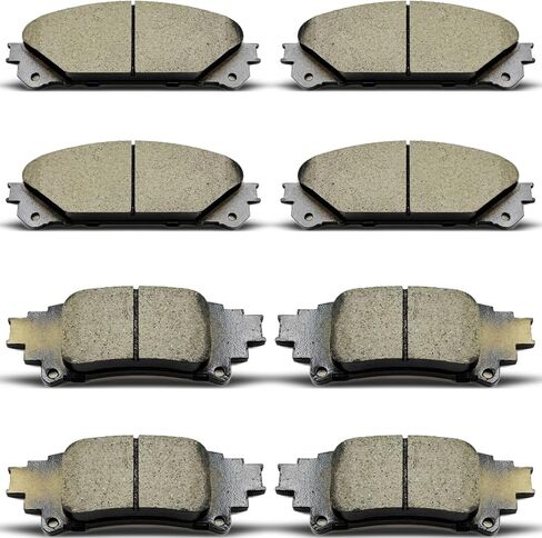 8PCS Front Rear Ceramic Brake Pads Replacement Kit Fits 2010-2015 for Lexus RX350, 2010-2015 for Lexus RX450h, 2014-2020 for Toyota Highlander, 2011-2023 for Toyota Sienna (D1324 D1391) in Saudi Arabia