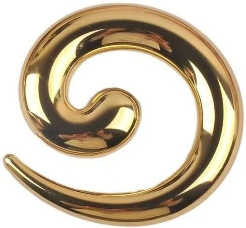 Spiral Gold Brooch Pin, 5.7cm, 18.9g, Elegant Swirl Design in Saudi Arabia