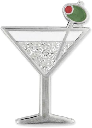 PinMart Martini w/Olive Fun Food Celebration Glitter Enamel Lapel Pin in Saudi Arabia