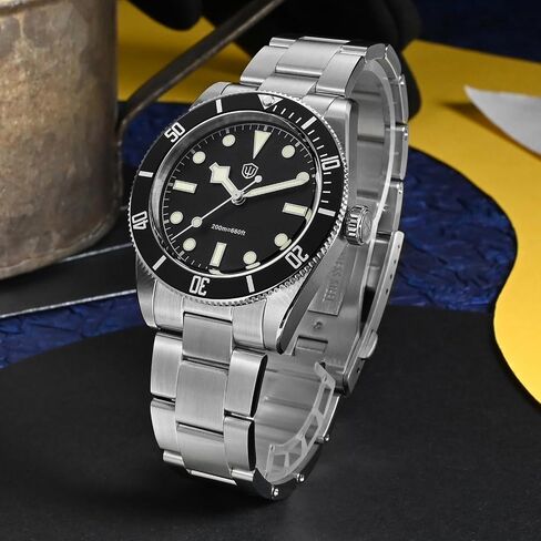 watchdives WD7922 BB54 Mens Watch, VH31 Sweep Second Quartz Watches 37mm Sapphire Crystal Luxury Wrist Watch 20Bar Diver Watches for Men in Saudi Arabia
