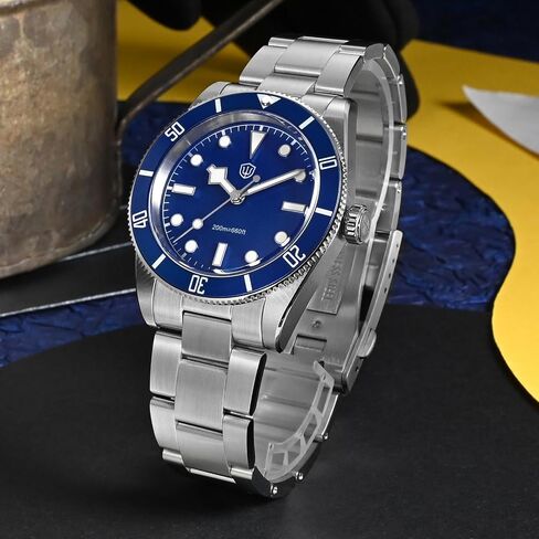 watchdives WD7922 BB54 Mens Watch, VH31 Sweep Second Quartz Watches 37mm Sapphire Crystal Luxury Wrist Watch 20Bar Diver Watches for Men in Saudi Arabia